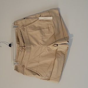 Vertigo Paris shorts • tan • front panel • NWT • size 8 • extra button